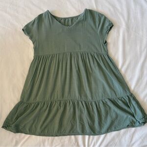 Green Short Sleeve Dress